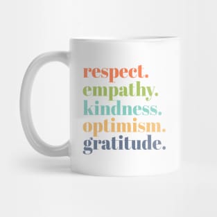 Positive Words Rainbow Mug